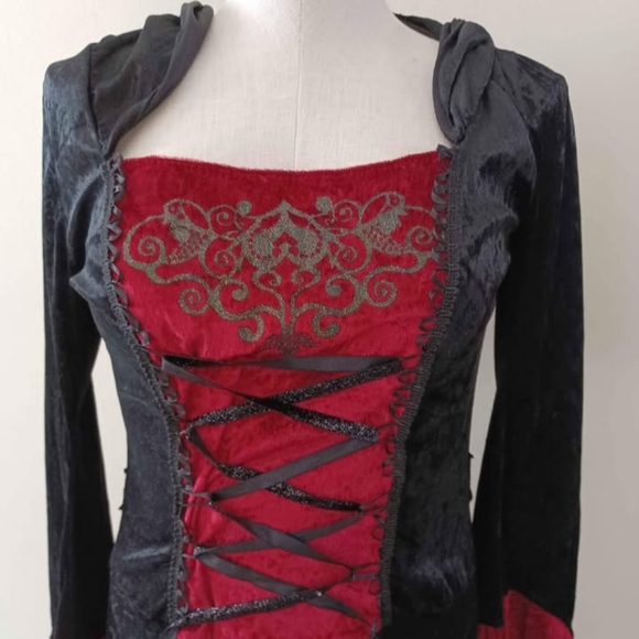 Dark Sorceress Velvet Women Costume One Size Adult - Picture 4 of 7